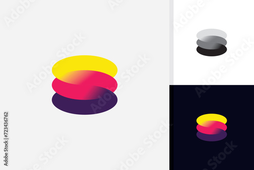 abstract gradient logo design vector template
