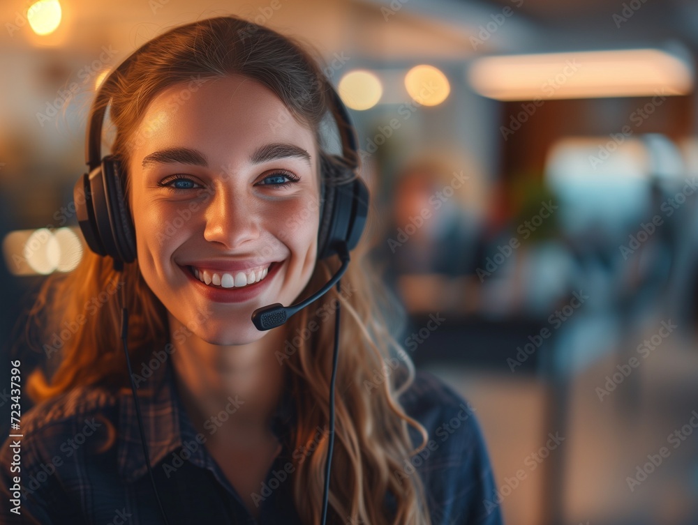 Support phone operator in headset Support phone operator in headset