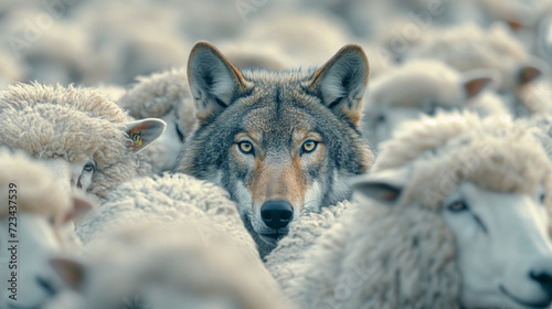 portrait of a wolf - Wolf in Sheeps Clothing