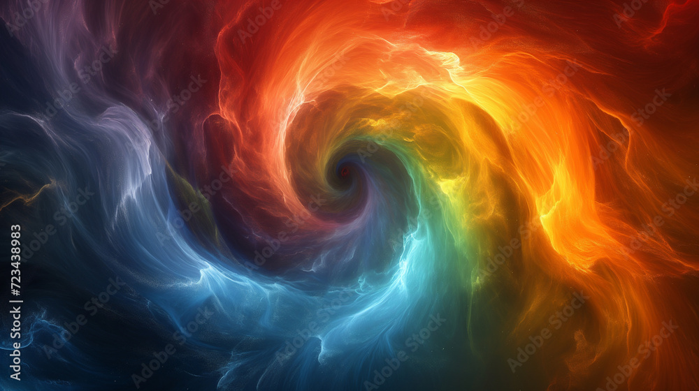 Fototapeta premium Vibrant Swirl of Colors in an Abstract Image