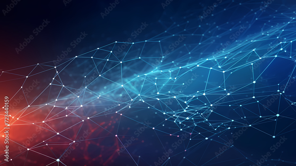 Abstract background of future network technology and network connections Abstract background of future network technology and network connections