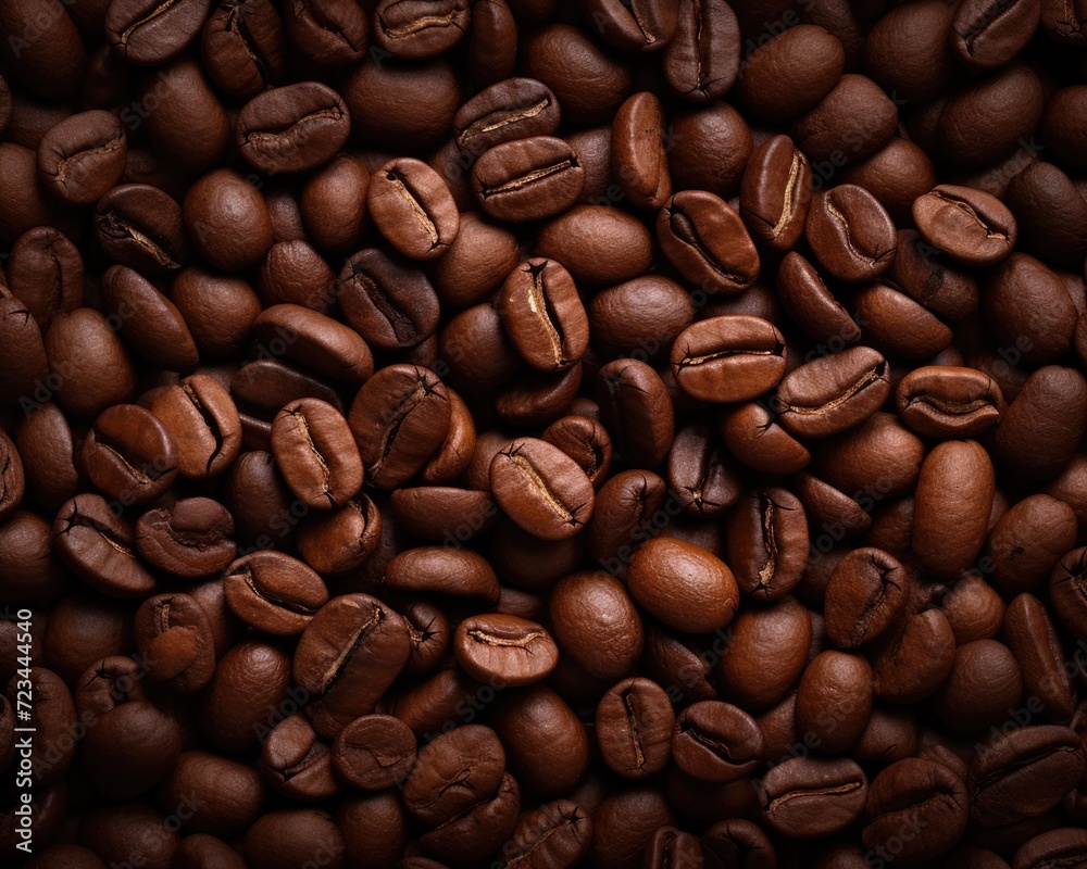 Fototapeta premium Coffee beans background. Generative AI.