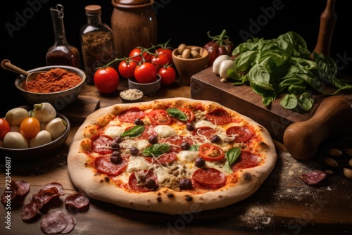 italian food pizza concept