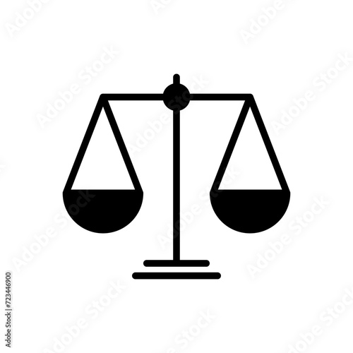 Scales icon vector. Law scale icon. Scales vector icon. Justice