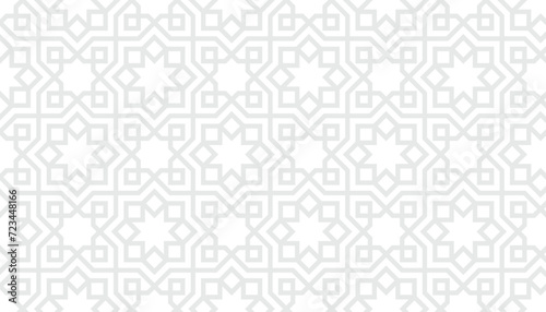 islamic background with arabic hexagonal ornament and arabian seamless geometric pattern texture use for ramadan wallpaper and eid banner © Fuadi Alhusaini