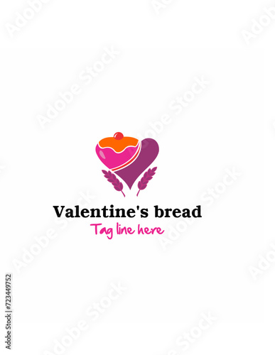 Love cake design logo vector good for bakery business women