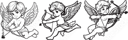 Cupid angel boy with love bow