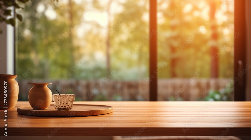 A wooden table with a vase and a cup placed on it, creating a simple yet elegant arrangement.
A wooden table with a vase and a cup placed on it, creating a simple yet elegant arrangement.
