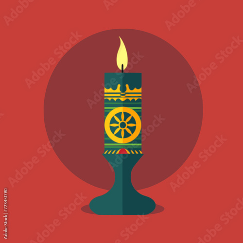 Kwanzaa. In the style of a flat minimalist colors SVG vector photo