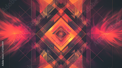 Abstract Digital Futurism. Minimalist Background with Geometric Pattern