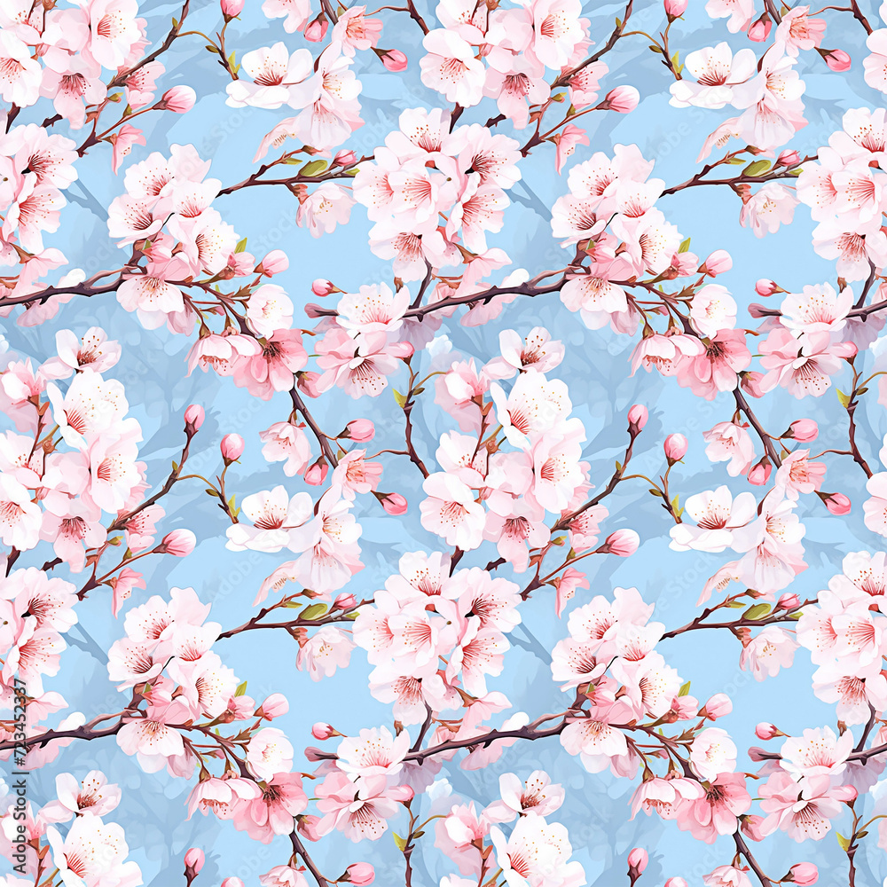 Watercolor Blossoms Seamless Pattern Watercolor Blossoms Seamless Pattern