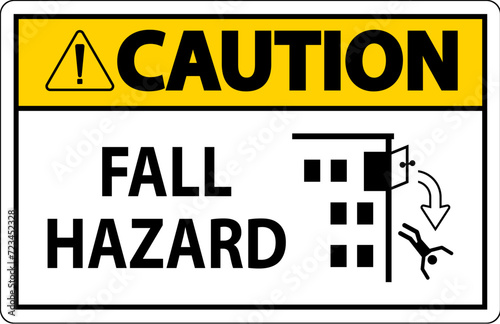 Caution Sign, Fall Hazard