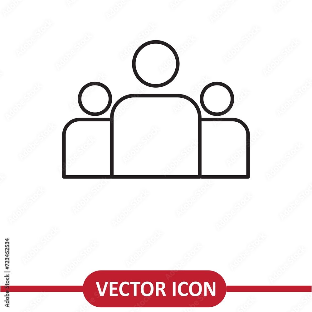 Group vector icon , flat liner illustration on white background..eps Group vector icon , flat liner illustration on white background..eps