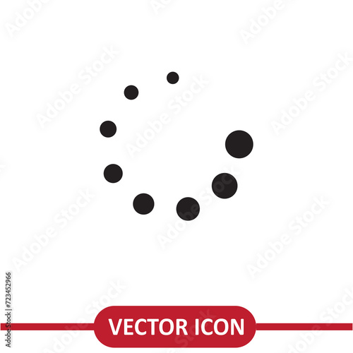 Spinner of dots icon , simple flat illustration for web site and mobile app on white background..eps