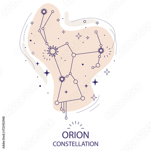Star constellation Orion vector illustration