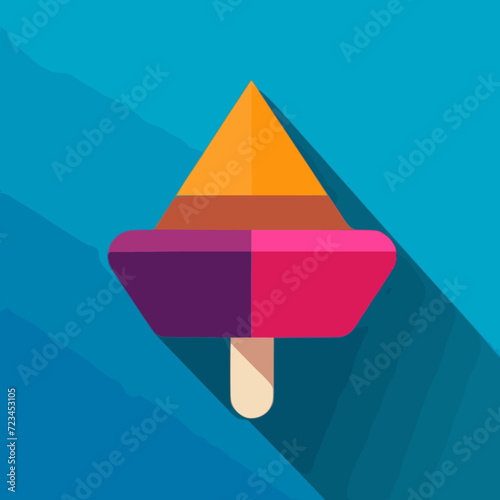 Dreidel. In the style of a flat minimalist colors SVG vector