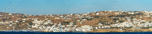 Mykonos village panorama on Mykonos island. Greece