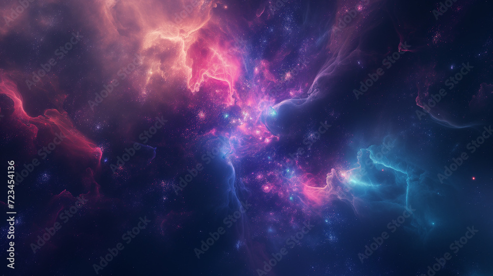 Galaxy-inspired abstract background, deep space and stars Galaxy-inspired abstract background, deep space and stars