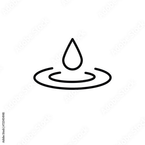 Dropping line icon. Falling, drop simple flat liner illustration on white background..eps