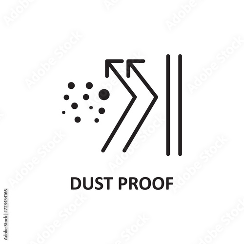 dust proof icon, flat trendy style Dust Proof vector sign on white background..eps