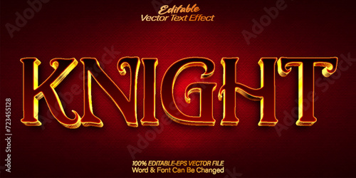 Knight Vector Text Effect Editable Alphabet Warrior Armor History Antique Sword