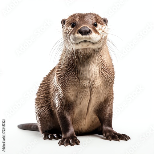 a otter, studio light , isolated on white background © singgih