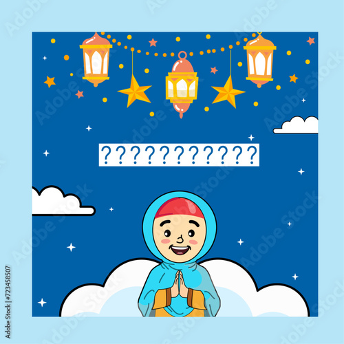 2024 women muslim eidheid fitri vector