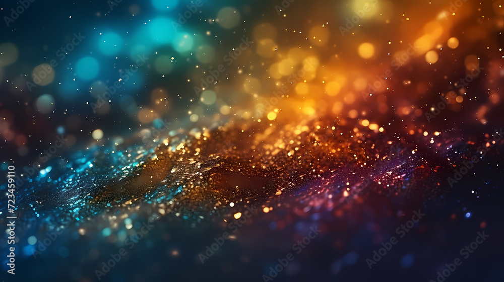 Fototapeta premium Abstract bokeh lights background, blurred bokeh effect, holiday decoration background
