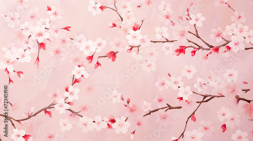 和風の桜のイラストの背景