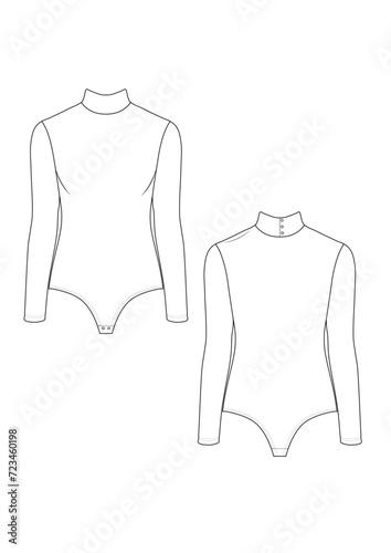 Womens Bodysuit Template
