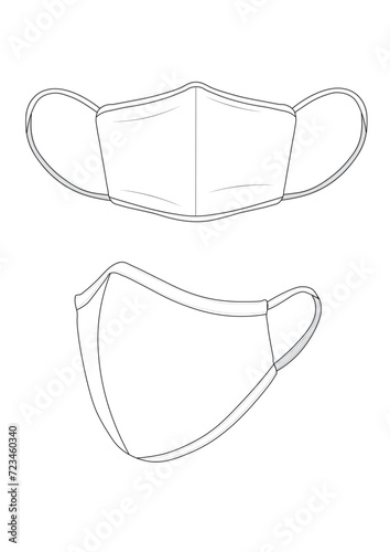Vector of Face Mask - Fashion Illustration