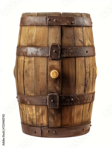 A vintage wooden barrel