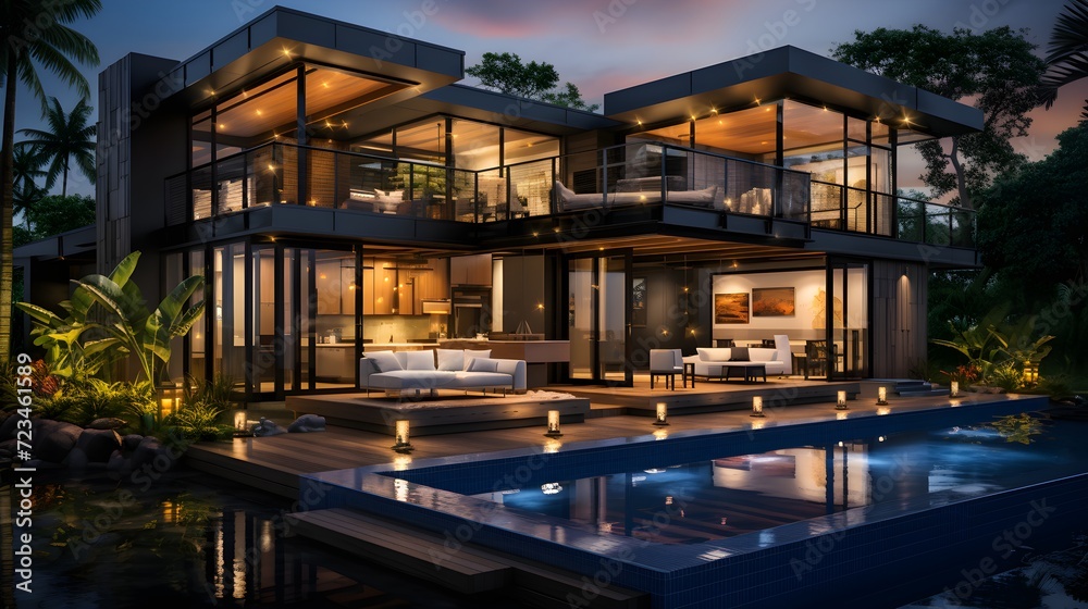 Luxury container home designed to 2023 International Residential Codes and Honolulu Land Use Ordinances and Housing Codes with electrical, structural, mechanical and architectural details and componen