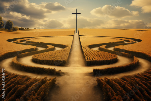 Concept Path to Christianity different path