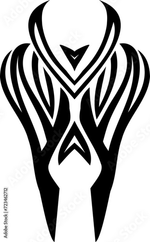 トライバル線画アート