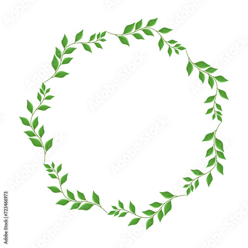 vector hand drawn floral wreath on white background