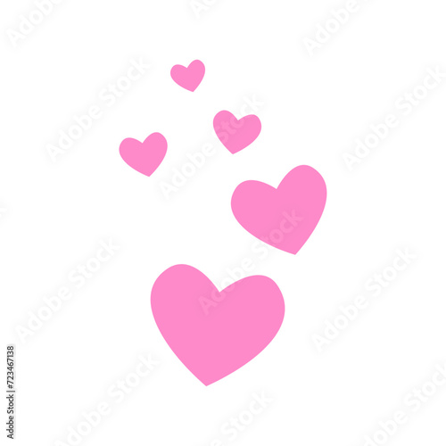 Vector cute hearts icon vector illustration