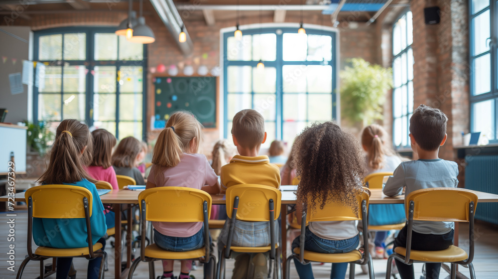 Kids in the classroom at school in class Kids in the classroom at school in class