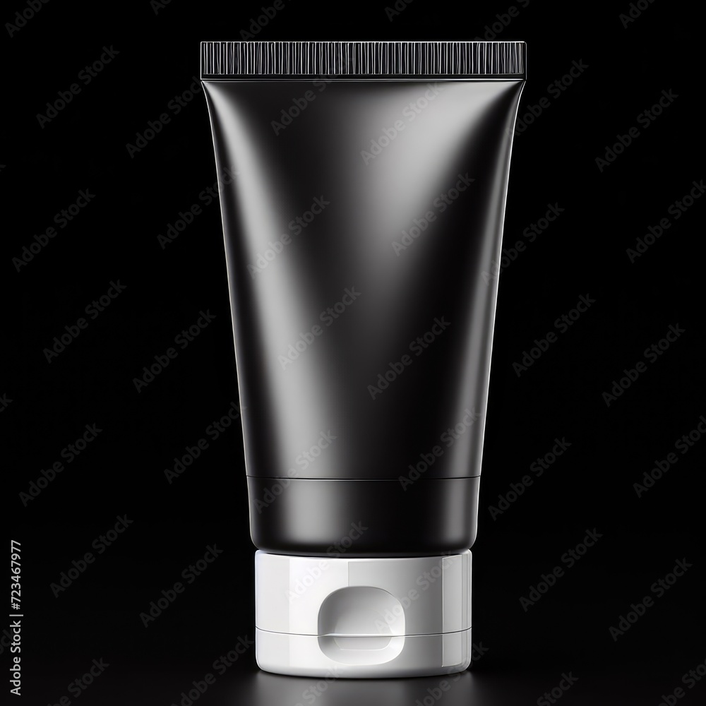 cosmetic cream tube isolated on black background cosmetic cream tube isolated on black background