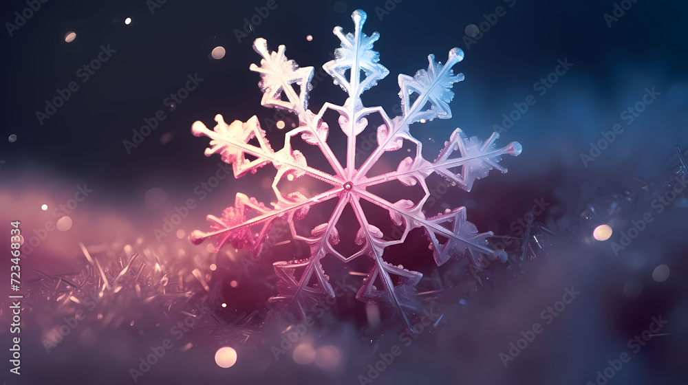 Beautiful winter Christmas glowing background with falling snowflakes, winter background Beautiful winter Christmas glowing background with falling snowflakes, winter background