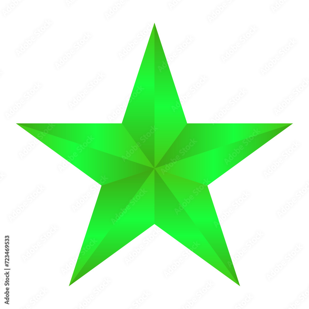 Obraz premium Vector star icon green sign. vector illustration
