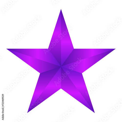 Vector star icon purple sign. vector illustration