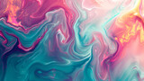 Fluid Movement with Bold Color Palette Abstract Futuristic Background