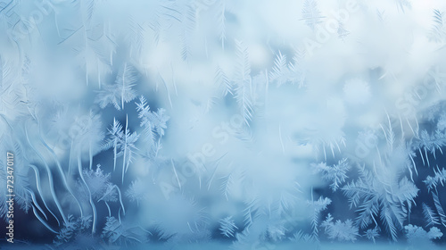 Beautiful winter Christmas glowing background with falling snowflakes, winter background