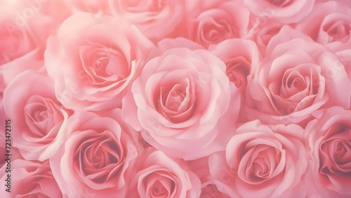 pink roses valentine background