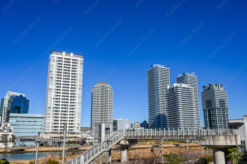 Obraz premium 横浜みなとみらいの都市風景