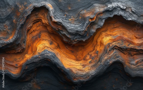 Rotten driftwood texture wallpaper. photo