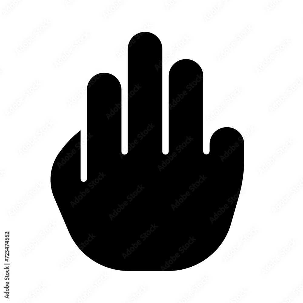 Three Solid Icon Three Solid Icon