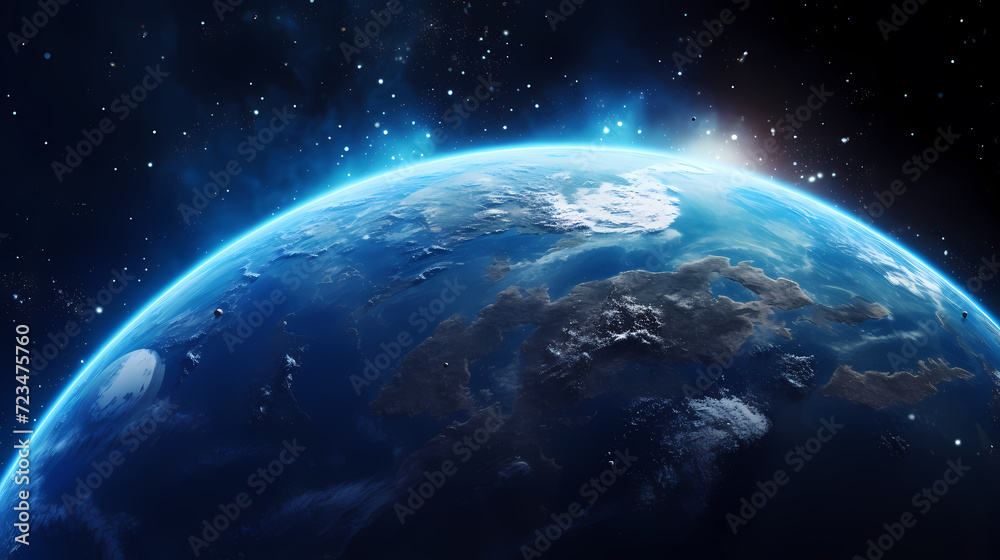 Fototapeta premium Admire our beautiful Earth from the vastness of space