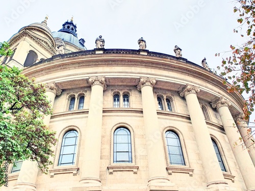 Hungary Budapest St Stephen Basilica along Rhine river and Danube river 